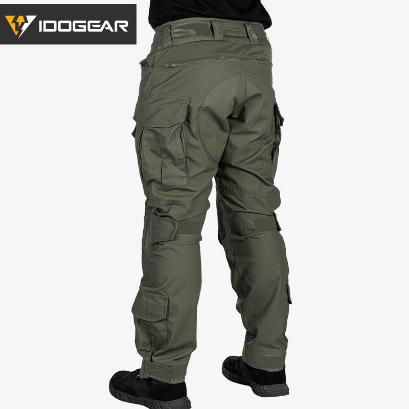 IDOGEAR G3 Combat Pants with Knee Pads Multicam Men Pants For Hunting, Paintball Camo Trousers 3205