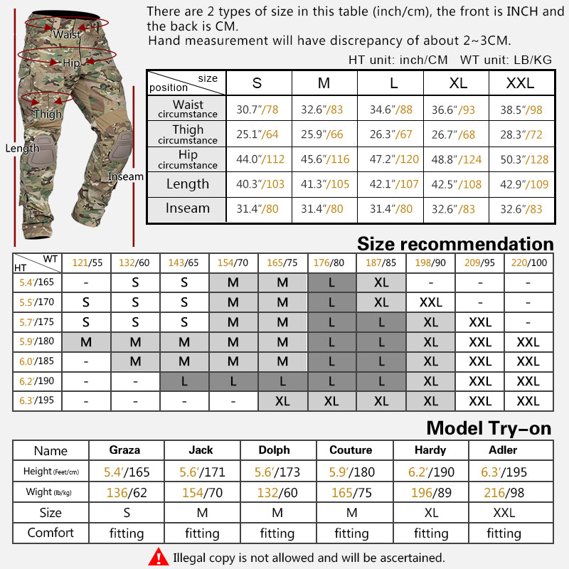 IDOGEAR Men's Tactical Combat Shirt and Pants Set Long Sleeve Multicam Hunting Military Uniform 1/4 Zip UT3011