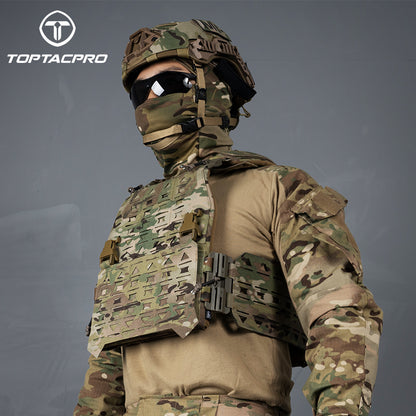 TOPTACPRO Tactical Vest Magnetic Suction Quick Release Buckle Imported Original Fabric Matting Combat Vest 8301