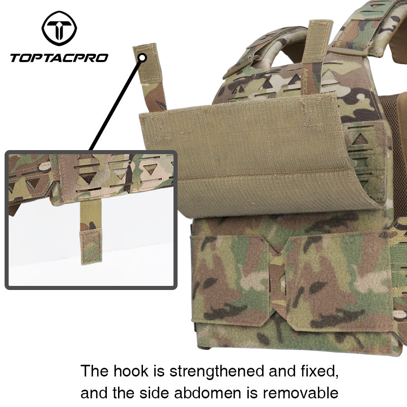 TOPTACPRO Tactical Vest Magnetic Suction Quick Release Buckle Imported Original Fabric Matting Combat Vest 8301