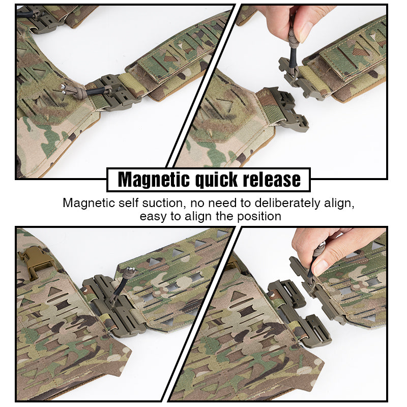 TOPTACPRO Tactical Vest Magnetic Suction Quick Release Buckle Imported Original Fabric Matting Combat Vest 8301