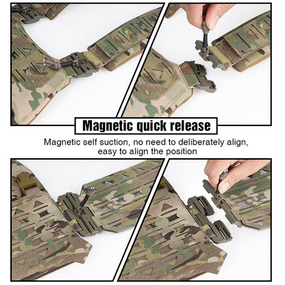 TOPTACPRO Tactical Vest Magnetic Suction Quick Release Buckle Imported Original Fabric Matting Combat Vest 8301