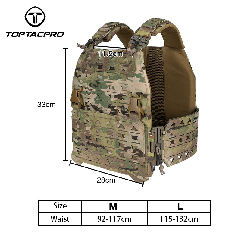 TOPTACPRO Tactical Vest Magnetic Suction Quick Release Buckle Imported Original Fabric Matting Combat Vest 8301
