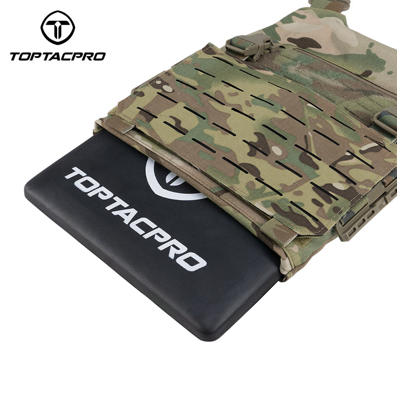 TOPTACPRO EVA Plate Medium Size 2 Pcs EVA High Elastic Shock Plate for Airsoft Tactical Vest Inner Liner– Black  8906