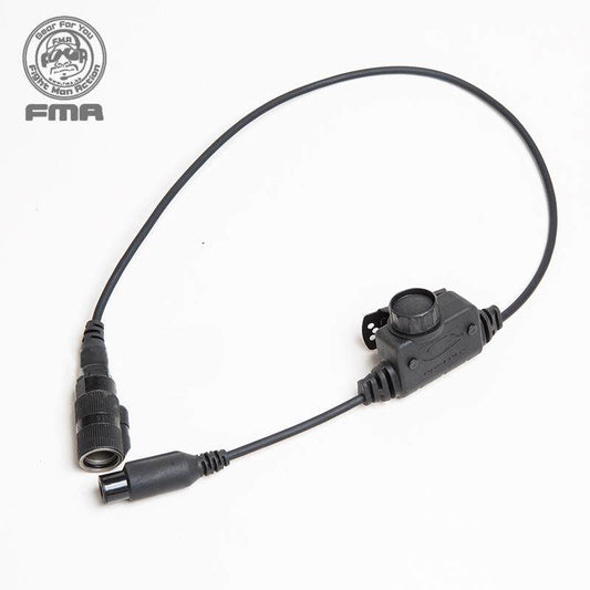 FMA & FCS RAC Tactical 6 Pin PTT Rail Attached Communication Headset Noise Reduction PTT For FCS/TCA/TRI PRC-148/152 Radio Tactical Gear Outdoor 8938