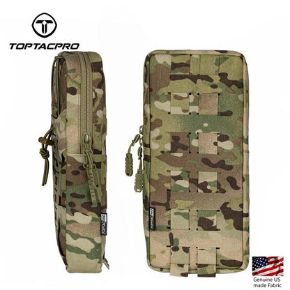 TOPTACPRO Tactical Hydration Pouch With Inner Bladder Water Bag Laser Cut MOLLE Hydration Pouch 8504