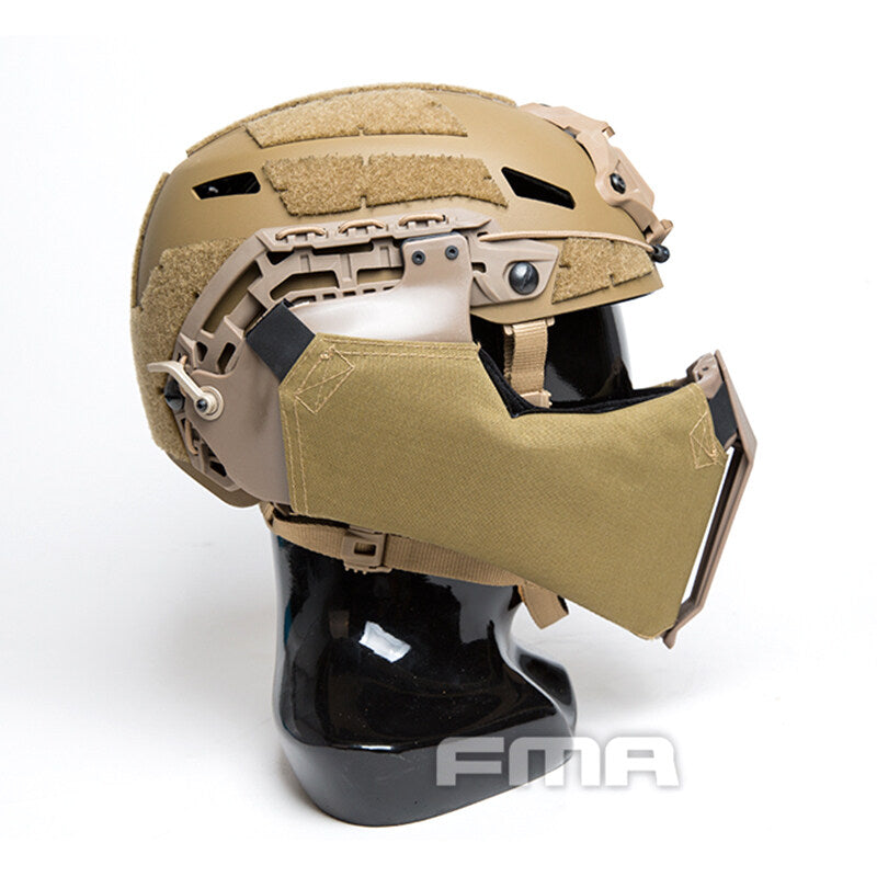 FMA Tactical Half Face mask Gunsight Mandible for Fast Helmet/High Cut Helmet/MT Helmet Camouflage Cycling Face Cover Protector Survival Kit 1304