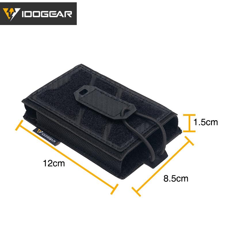 IDOGEAR Tactical Phone Pouch Nylon Universal Radio Pouch Single 5.56 Mag Pouch Ajustable Anti-slip Military Army 3588