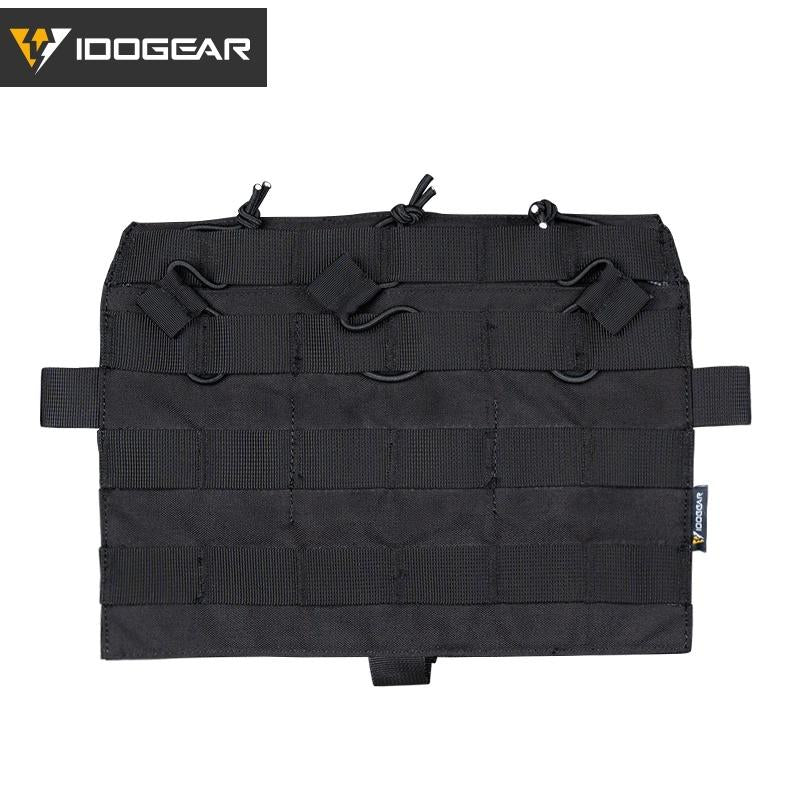 IDOGEAR Tactical MOLLE Panel TRI Pouch For AVS JPC2.0 Detachable Front Flap Triple Magazine Pouch Vest Front Panel 3579