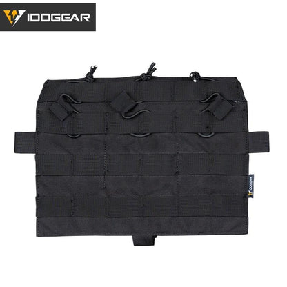 IDOGEAR Tactical MOLLE Panel TRI Pouch For AVS JPC2.0 Detachable Front Flap Triple Magazine Pouch Vest Front Panel 3579