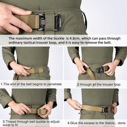 IDOGEAR Tactical Combat Belt Metal Buckle qucik release belt hook & loop Duty Mens Belt High Quality Nylon Belts 3427