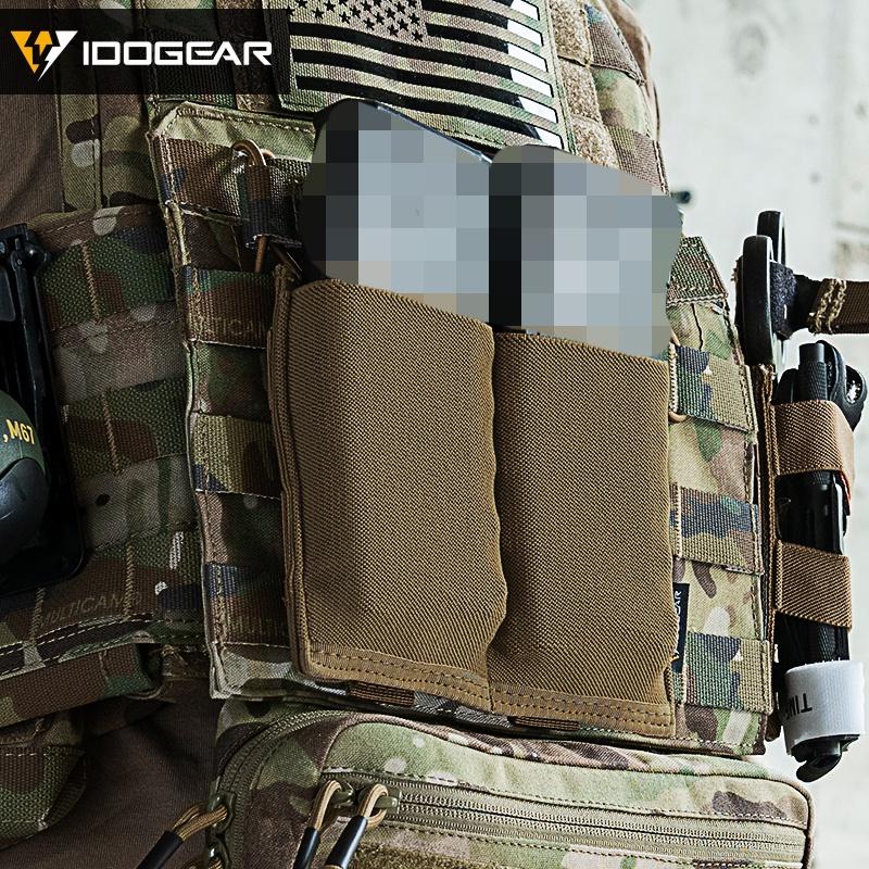 IDOGEAR Tactical Mag Pouch 556 Fast Draw MOLLE Pouch Double Open Top Elasticity Cloth 3554