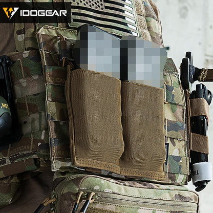 IDOGEAR Tactical Mag Pouch 556 Fast Draw MOLLE Pouch Double Open Top Elasticity Cloth 3554