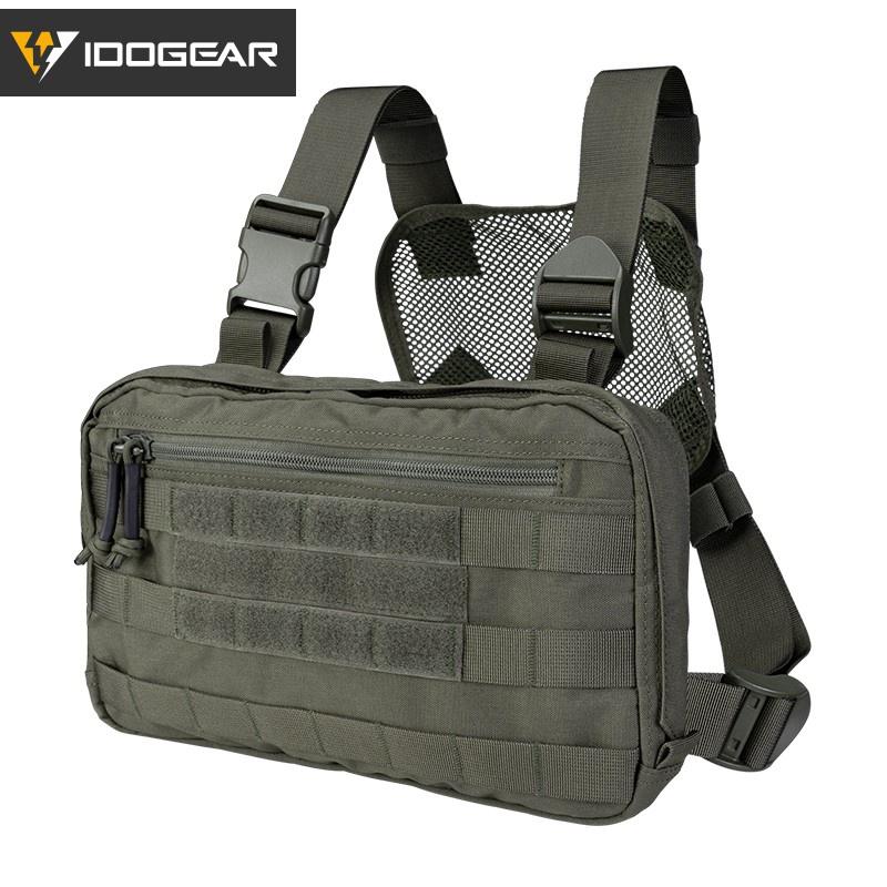 IDOGEAR Tatcical Chest Recon Bag MOLLE Military Chest Rig Shoulder Bag Tactical Wargame Multi-Purpose Combat EDC Pouch 3537