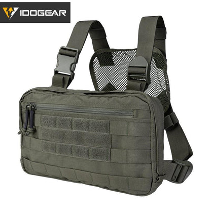 IDOGEAR Tatcical Chest Recon Bag MOLLE Military Chest Rig Shoulder Bag Tactical Wargame Multi-Purpose Combat EDC Pouch 3537