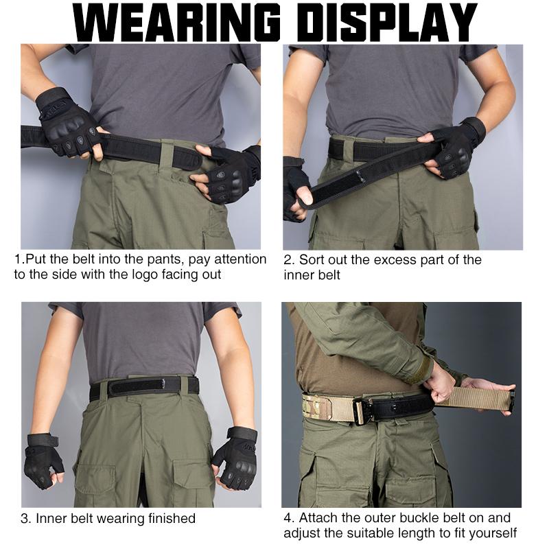 IDOGEAR 2" Tactical Belt Metal COBRA Buckle Military Laser Cut Combat Belt MOLLE Mens Belt Quick Release 3421