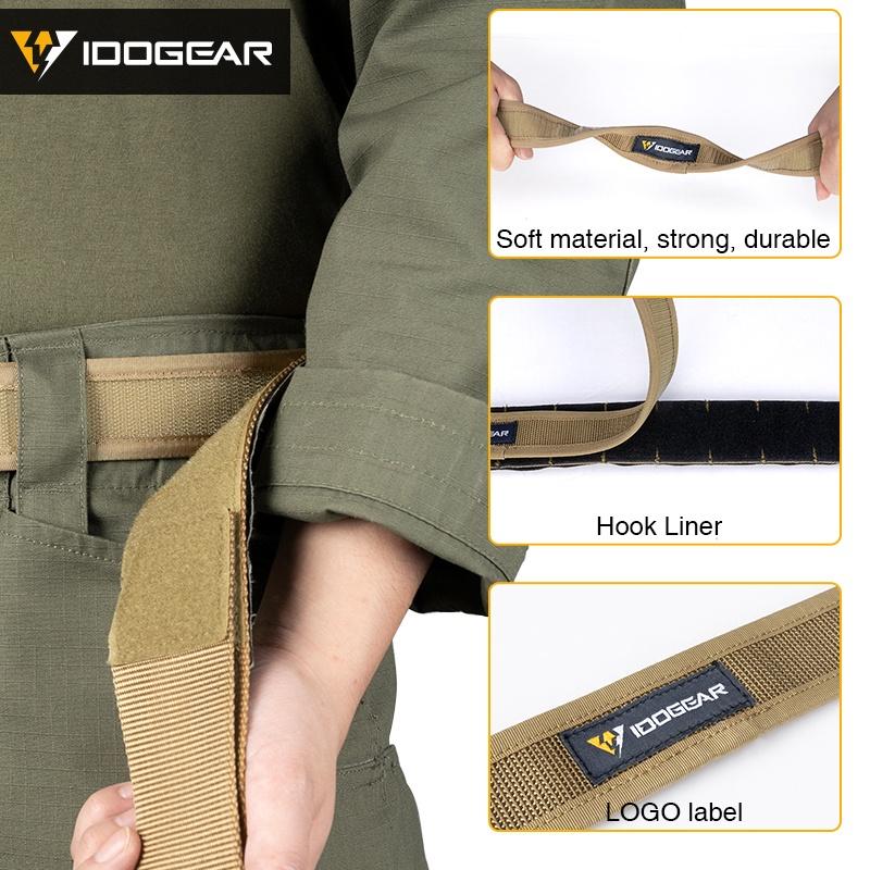 IDOGEAR Tactical Inner Belt Hook Liner 1.7" Waist Belt Black&Khaki 3426