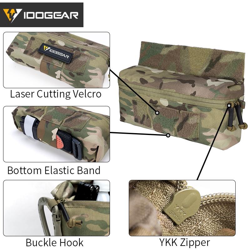 IDOGEAR Tactical Mini Dangler Drop Pouch For JPC CPC LBT D3CR MK3 MK4 Plate Carrier Chest Rig Tactical Tool Storage Fanny Pack Multicam 3584