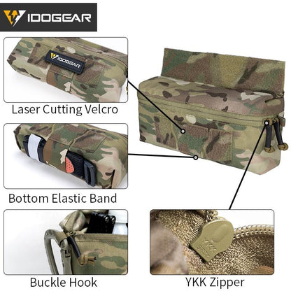 IDOGEAR Tactical Mini Dangler Drop Pouch For JPC CPC LBT D3CR MK3 MK4 Plate Carrier Chest Rig Tactical Tool Storage Fanny Pack Multicam 3584