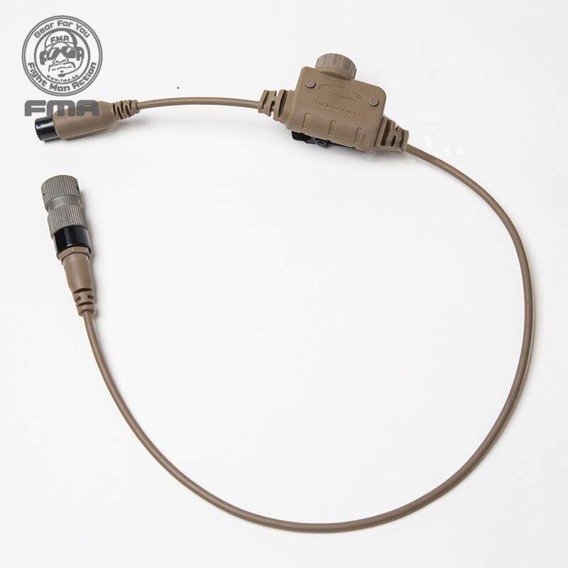 FMA & FCS RAC Tactical 6 Pin PTT Rail Attached Communication Headset Noise Reduction PTT For FCS/TCA/TRI PRC-148/152 Radio Tactical Gear Outdoor 8938
