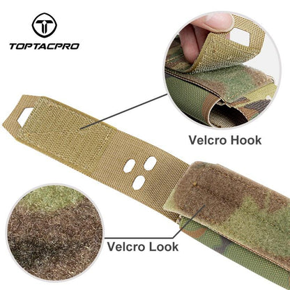 TOPTACPRO Tactical Flashbang Pouch 9mm Magazine Pouch MOLLE Laser Cut Quick Release Military Army Camo Tactical Flashbang Pouch 8502