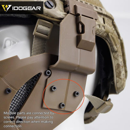 IDOGEAR Tactical JAY Fast Half Face Mask Breathable Mesh Modular Design for Fast Helmet 3603