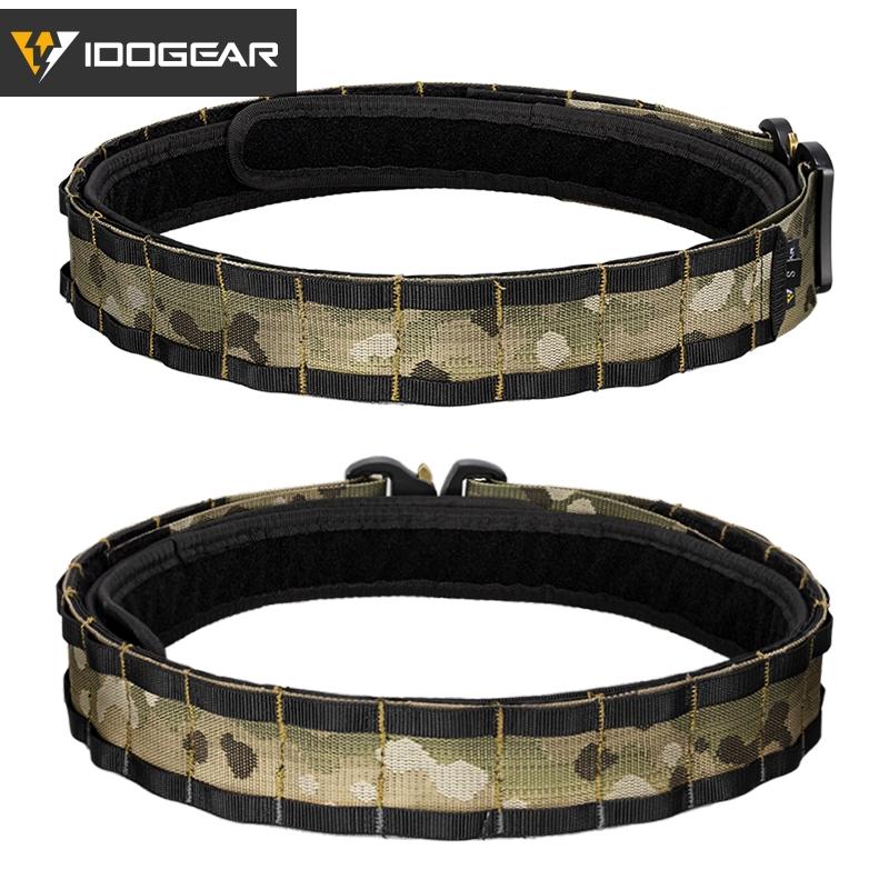 IDOGEAR 2 Inch Tactical Combat Belt Quick Release Buckle MOLLE Military Hunting Combat Belt Durable Nylon 3414