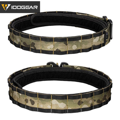 IDOGEAR 2 Inch Tactical Combat Belt Quick Release Buckle MOLLE Military Hunting Combat Belt Durable Nylon 3414