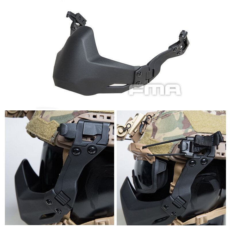 FMA Tactical Half Face Mask Seal Mask Folding For Tactical Helmet B Version With Goggle Hook 1364