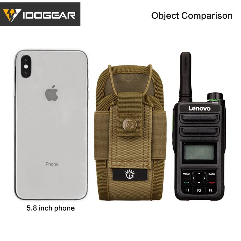 IDOGEAR Tactical Mini Radio Pouch Molle Walkie-talkie Interphone Pouch Military Camouflage Radio Pouch 3536