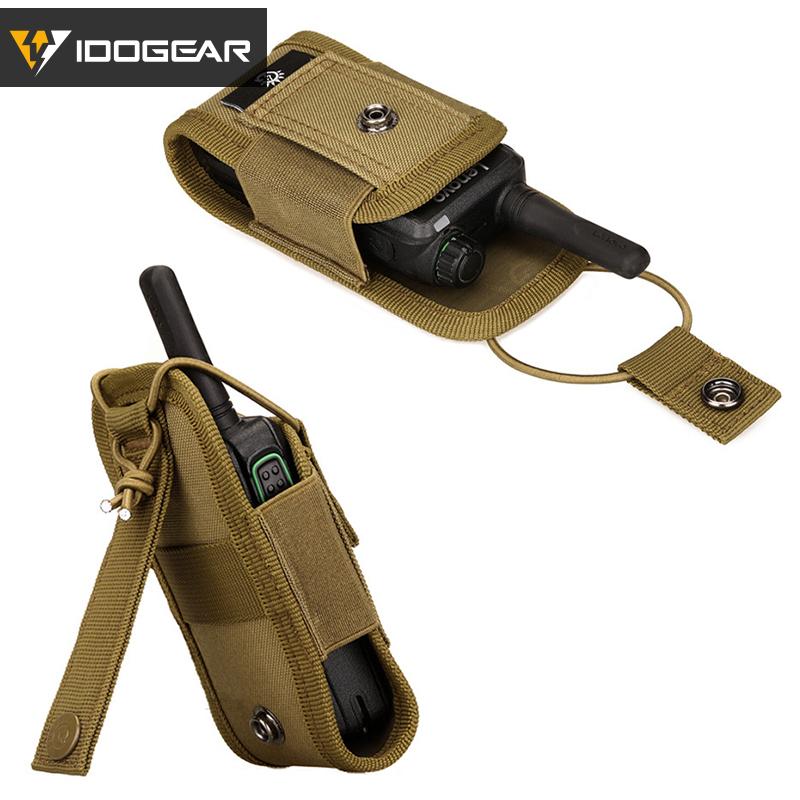 IDOGEAR Tactical Mini Radio Pouch Molle Walkie-talkie Interphone Pouch Military Camouflage Radio Pouch 3536