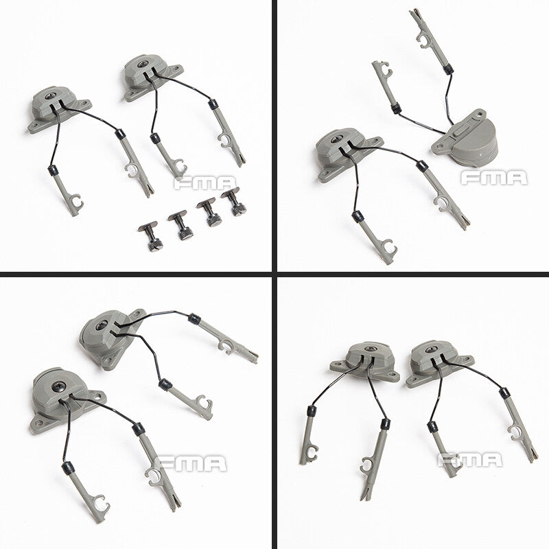 FMA EX Headset & Helmet Rail Adapter Set GEN1 Tactical EX Helmet Accessories Rail Adapter Survival Kits 997