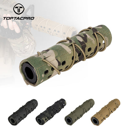 TOPTACPRO 18cm Tactical Suppressor Cover Military Silencer Protective Muffler Cover Military Army Accessories 8503