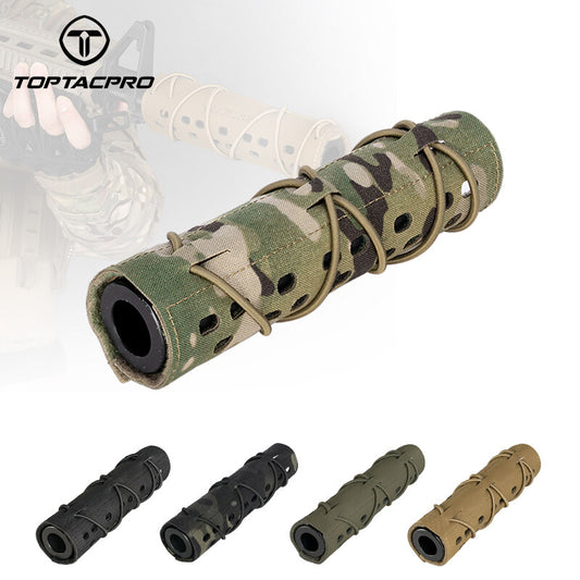 TOPTACPRO 18cm Tactical Suppressor Cover Military Silencer Protective Muffler Cover Military Army Accessories 8503
