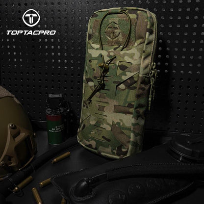 TOPTACPRO Tactical Hydration Pouch With Inner Bladder Water Bag Laser Cut MOLLE Hydration Pouch 8504
