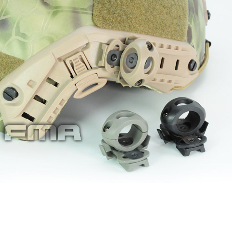FMA Helmet Flashlight mount Single Clamp For 1" Flashlight FAST Helmet Rails Accessories Military Outdoor Tactical Wargame Gear