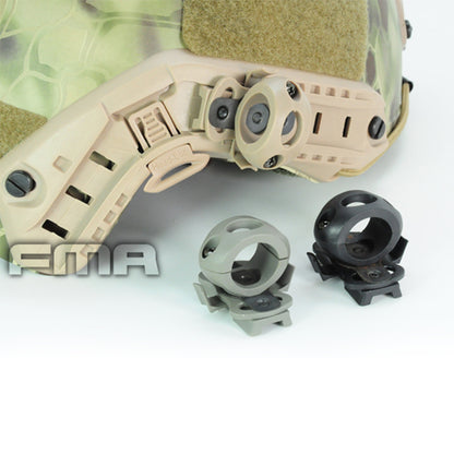 FMA Helmet Flashlight mount Single Clamp For 1" Flashlight FAST Helmet Rails Accessories Military Outdoor Tactical Wargame Gear