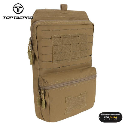 TOPTACPRO Tactical Hydration Backpack 2L MOLLE Water Bag Hydration Pouch Backpack Double Sundries Pouch 500D Cordura Nylon 8505