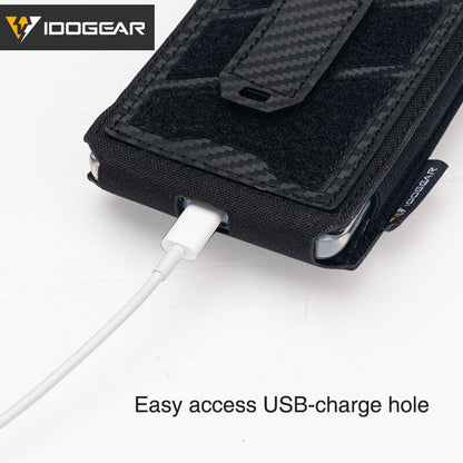 IDOGEAR Tactical Phone Pouch Nylon Universal Radio Pouch Single 5.56 Mag Pouch Ajustable Anti-slip Military Army 3588
