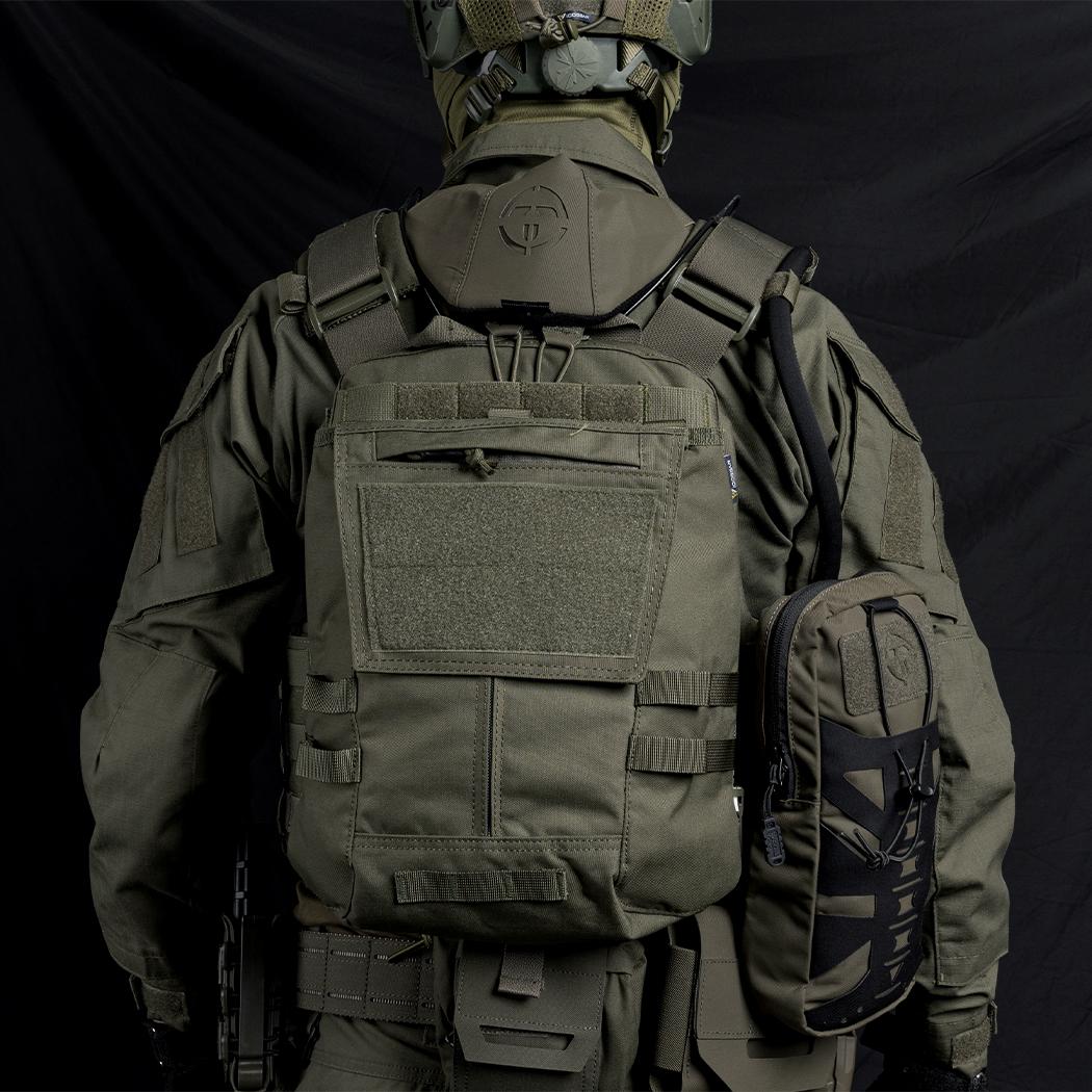IDOGEAR Tactical Zip on Panel Pouch Military Molle Backpack Plate Carrier Bag For CPC AVS JPC2.0 NCPC Vest 3531