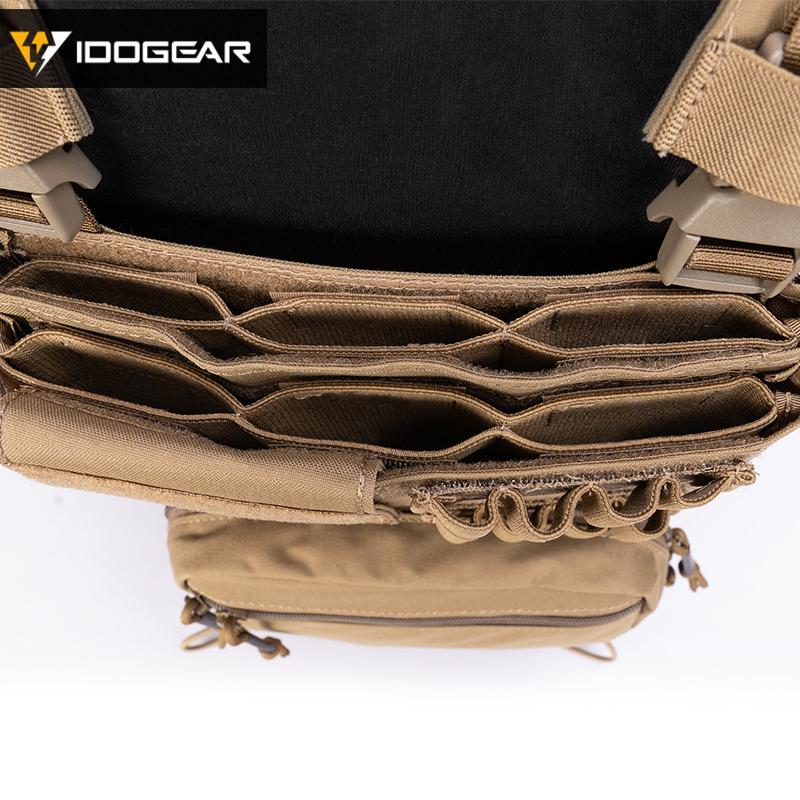 IDOGEAR Tactical Chest Rig Modular Lightweight Chest Rig MK3 Full Set Military w/ 5.56 Mag Pouch Pantiball Hiking Camping Outdoor Gear