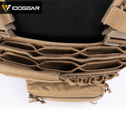 IDOGEAR Tactical Chest Rig Modular Lightweight Chest Rig MK3 Full Set Military w/ 5.56 Mag Pouch Pantiball Hiking Camping Outdoor Gear
