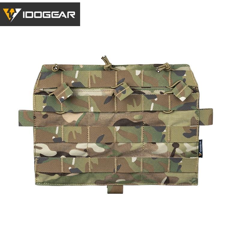 IDOGEAR Tactical MOLLE Panel TRI Pouch For AVS JPC2.0 Detachable Front Flap Triple Magazine Pouch Vest Front Panel 3579