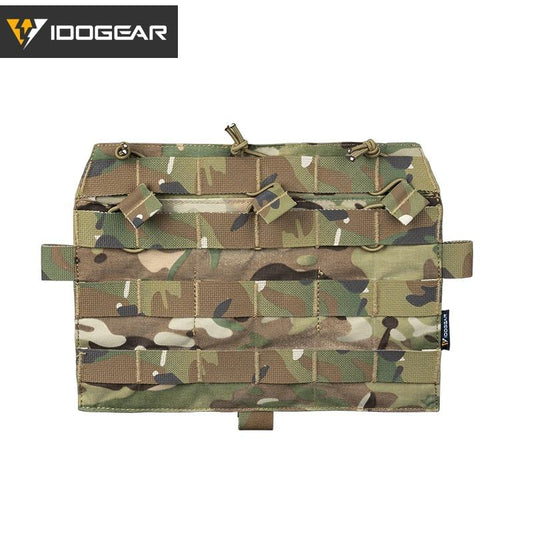 IDOGEAR Tactical MOLLE Panel TRI Pouch For AVS JPC2.0 Detachable Front Flap Triple Magazine Pouch Vest Front Panel 3579