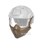 FMA Tactical Half Face Mask with Helmet Rail Connect for SF Tactical Helmet Military Face Protector Tactical Training Wargame Half Face Mask TB1335