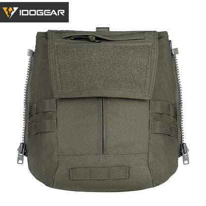 IDOGEAR Tactical Zip on Panel Pouch Military Molle Backpack Plate Carrier Bag For CPC AVS JPC2.0 NCPC Vest 3531