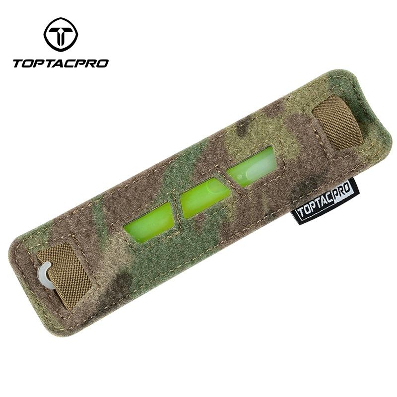 TOPTACPRO Tactical Glow Sticks Pouch Camouflage Light Sticks Holder Carrier America Geuine CP Fabric 8509