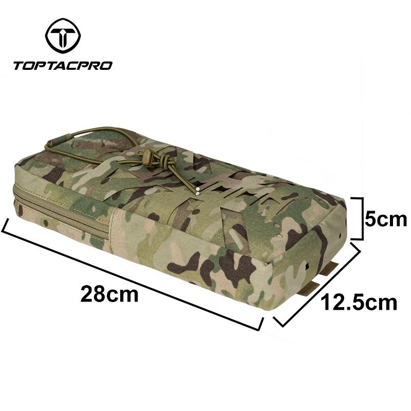 TOPTACPRO Tactical Hydration Pouch With Inner Bladder Water Bag Laser Cut MOLLE Hydration Pouch 8504