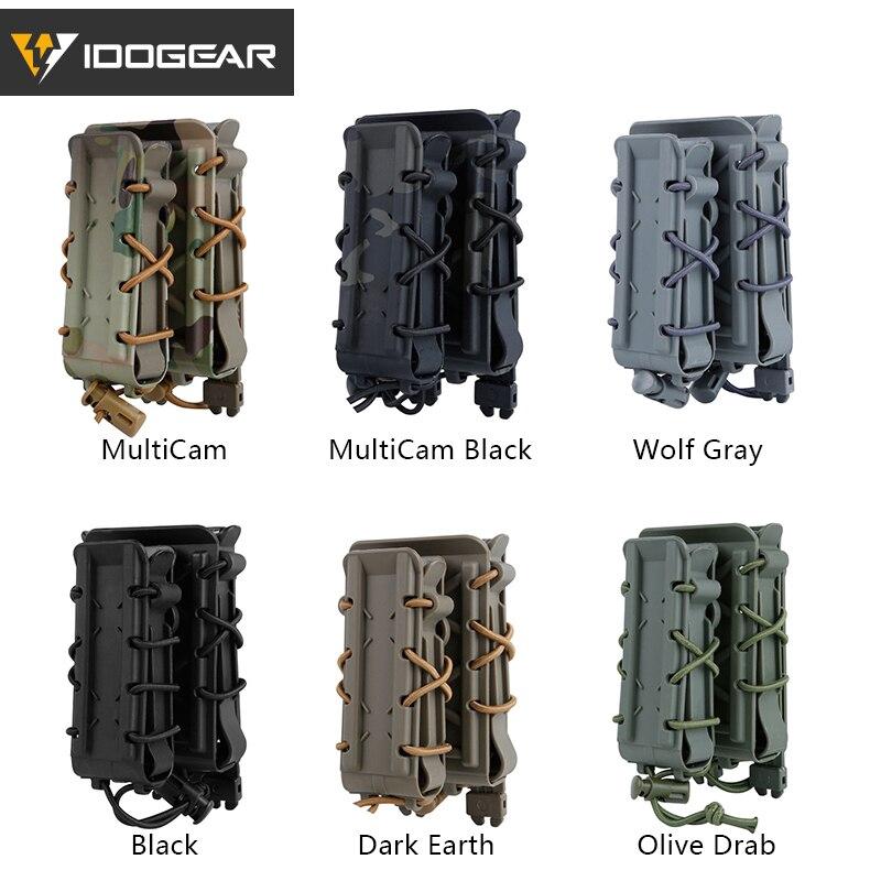 IDOGEAR Tactical Double Magazine Pouch For 9mm & 556 MOLLE Mag Holder Mag Pouch  Army Duty Tactical Mag pouch 3561