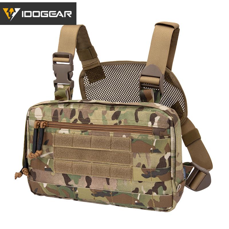 IDOGEAR Tatcical Chest Recon Bag MOLLE Military Chest Rig Shoulder Bag Tactical Wargame Multi-Purpose Combat EDC Pouch 3537